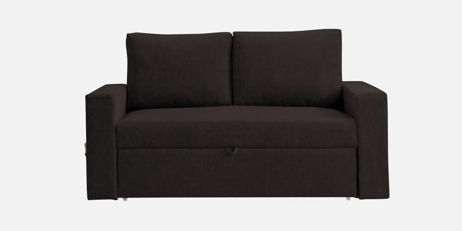 Kara Fabric 2 Seater Pull Out Sofa Cum Bed In Cara Brown Colour - Febonic Living