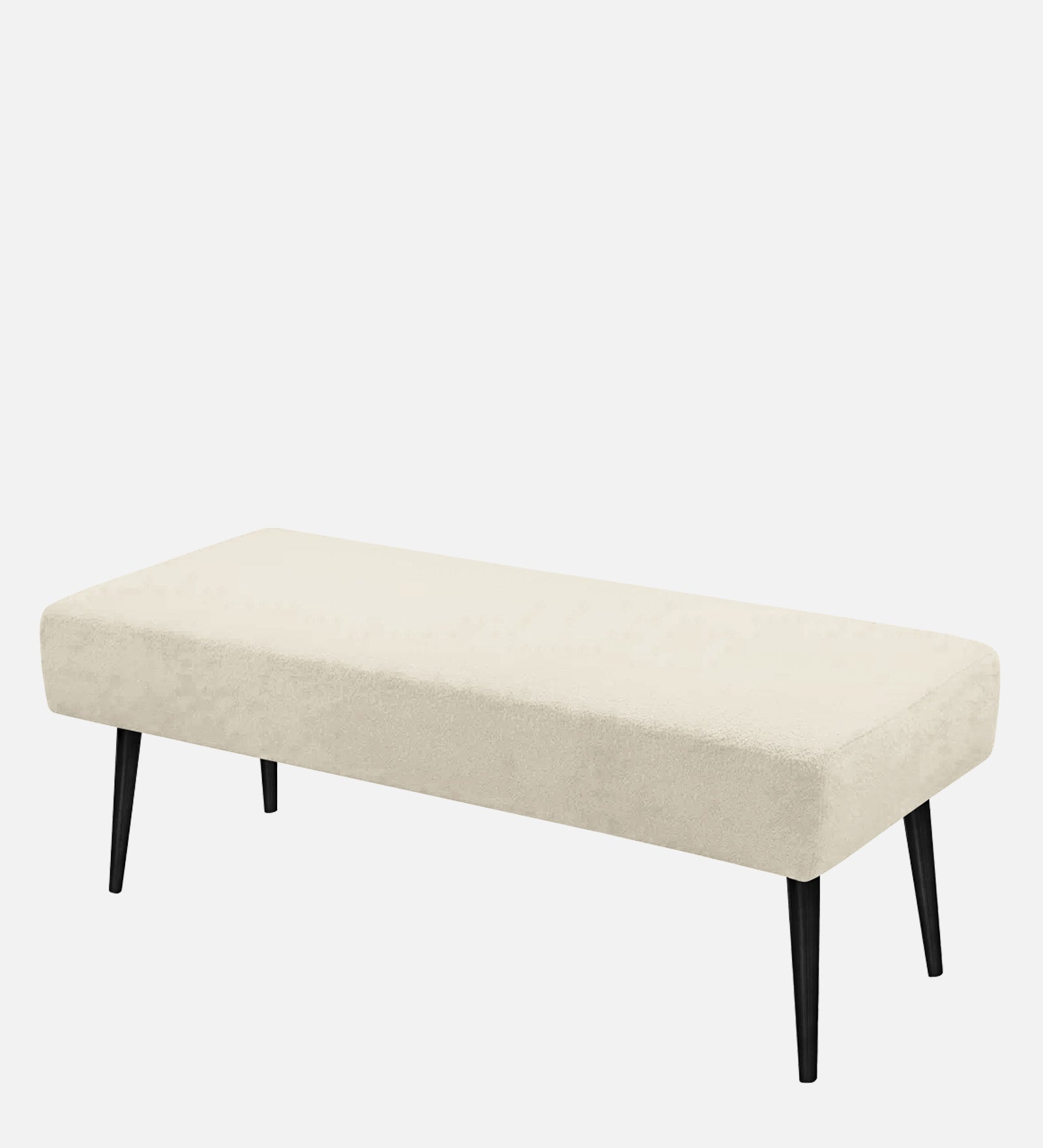 Orbit Fabric Bench In Ivory Cream Colour