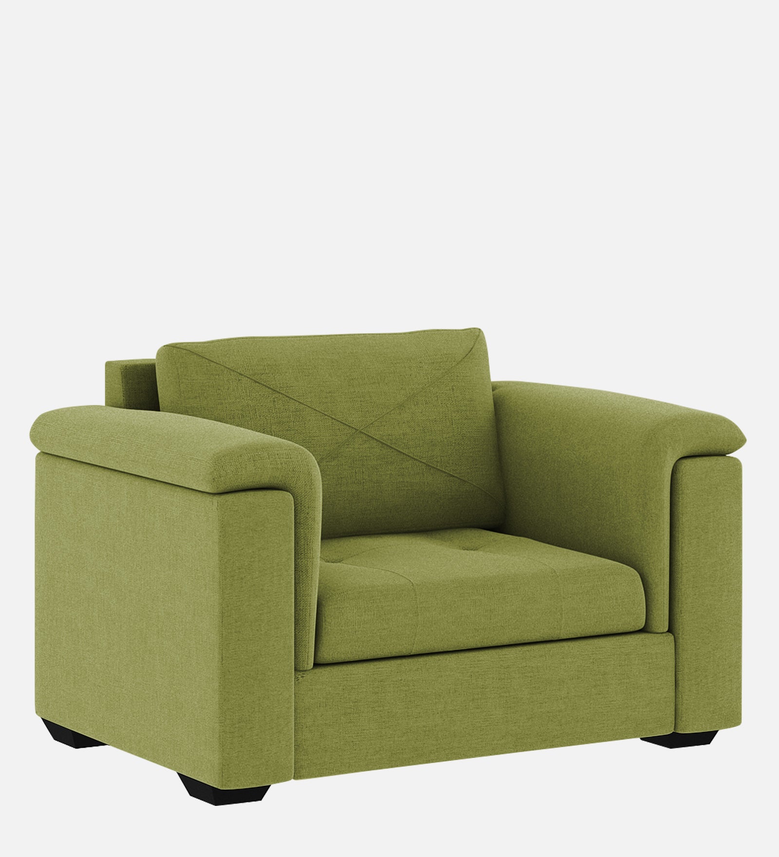 Andry Fabric 1 Seater Sofa in Lime Green Colour