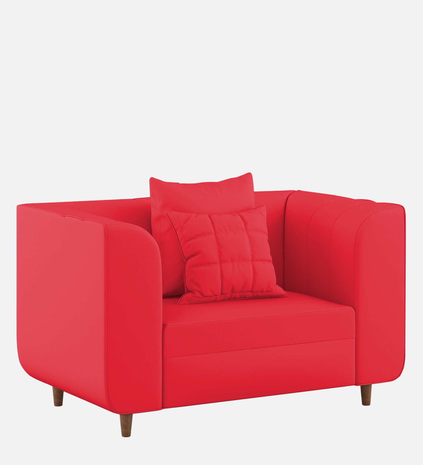 Sumo Velvet 1 Seater Sofa in Ox Blood Maroon Colour