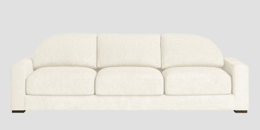 Dara Fabric 3 Seater Sofa In Ivory Cream Colour - Febonic Living