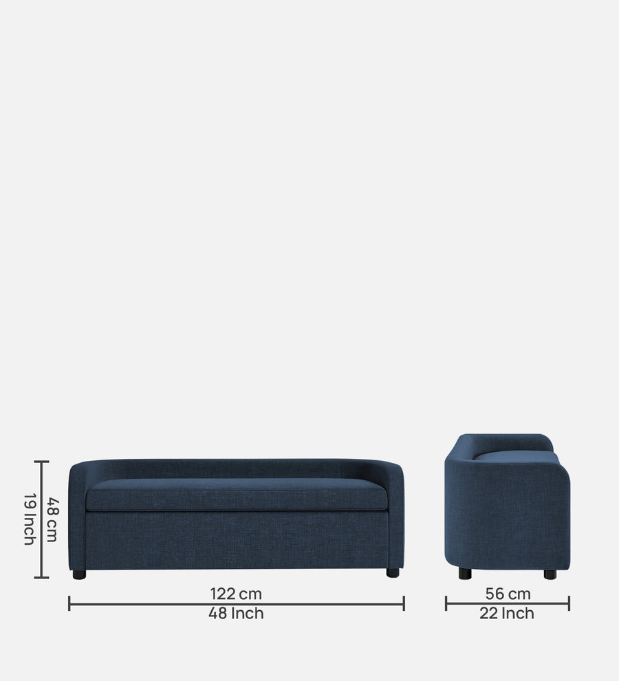 Cooper Fabric Storage Bench In Light Blue Colour - Febonic Living