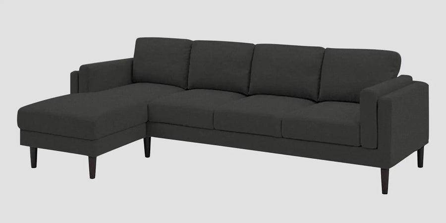 Creata Fabric Rhs Sectional Sofa 3 Lounger In Charcoal Grey Colour - Febonic Living