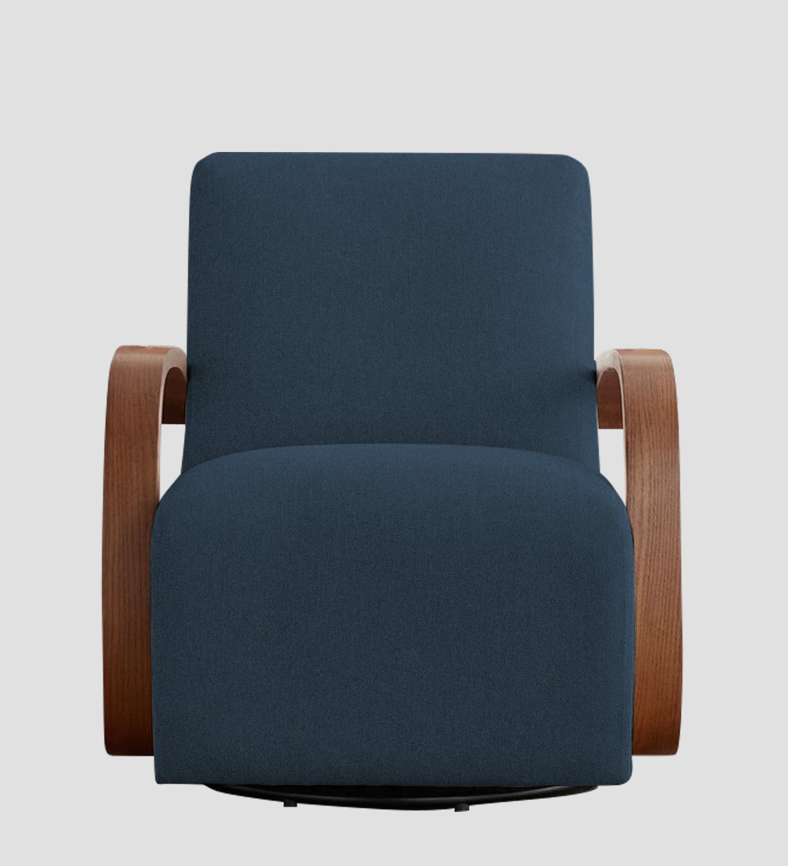 Balma Fabric Swivel Chair in Light Blue Colour