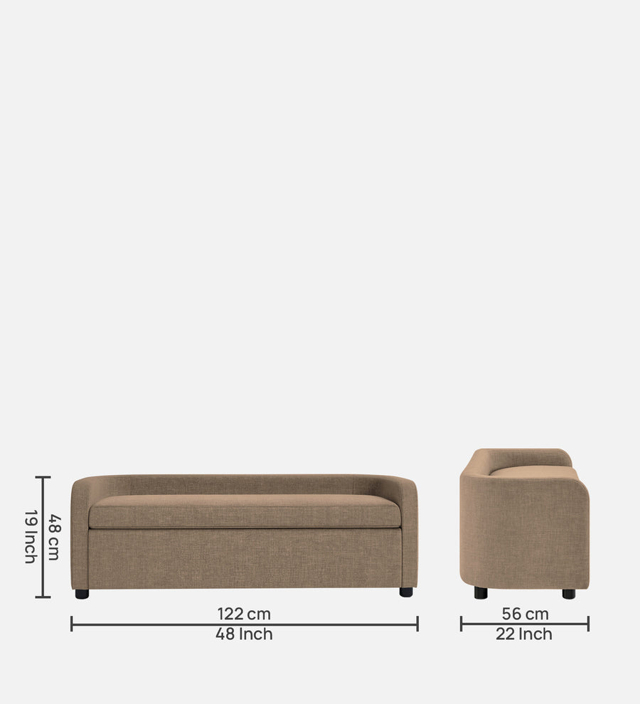 Cooper Fabric Storage Bench In Cookie Beige Colour - Febonic Living