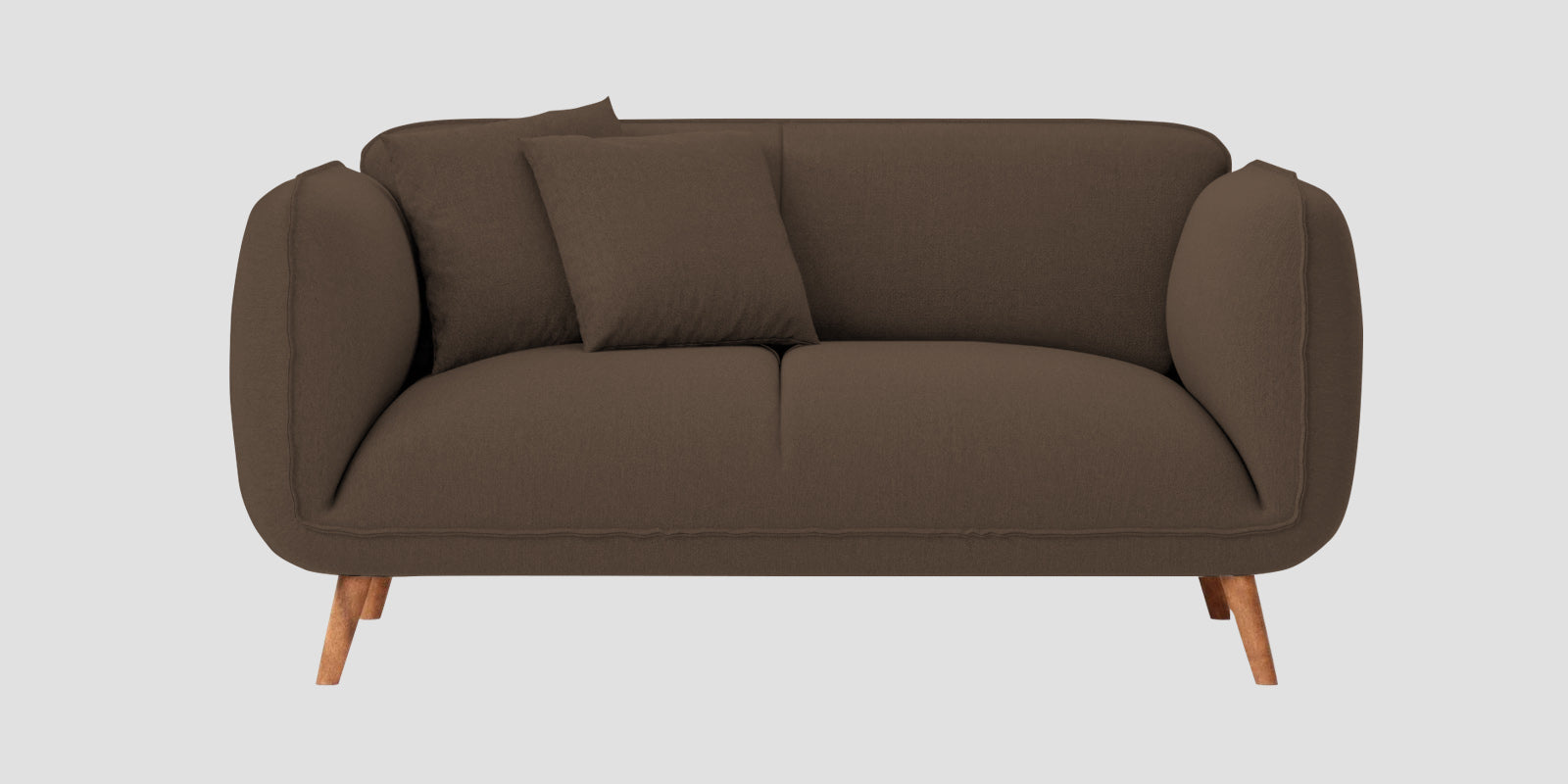 Zia Fabric 2 Seater Sofa In Rosy Brown Colour