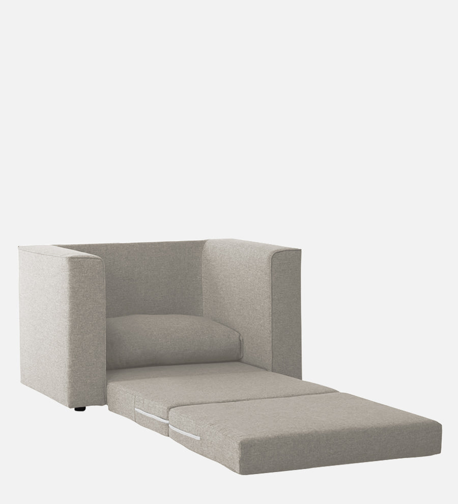 Kenia Fabric 1 Seater Foldable Sofa Cum Bed In Ash Grey Colour - Febonic Living
