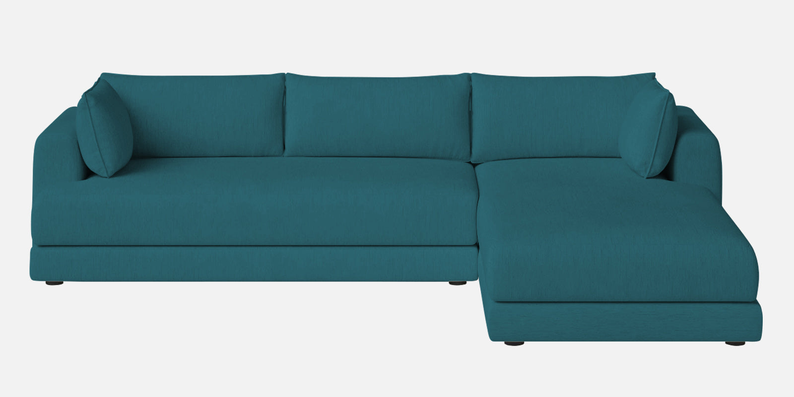 Ziggy Fabric LHS Sectional Sofa (3+Lounger) in Water Blue Colour