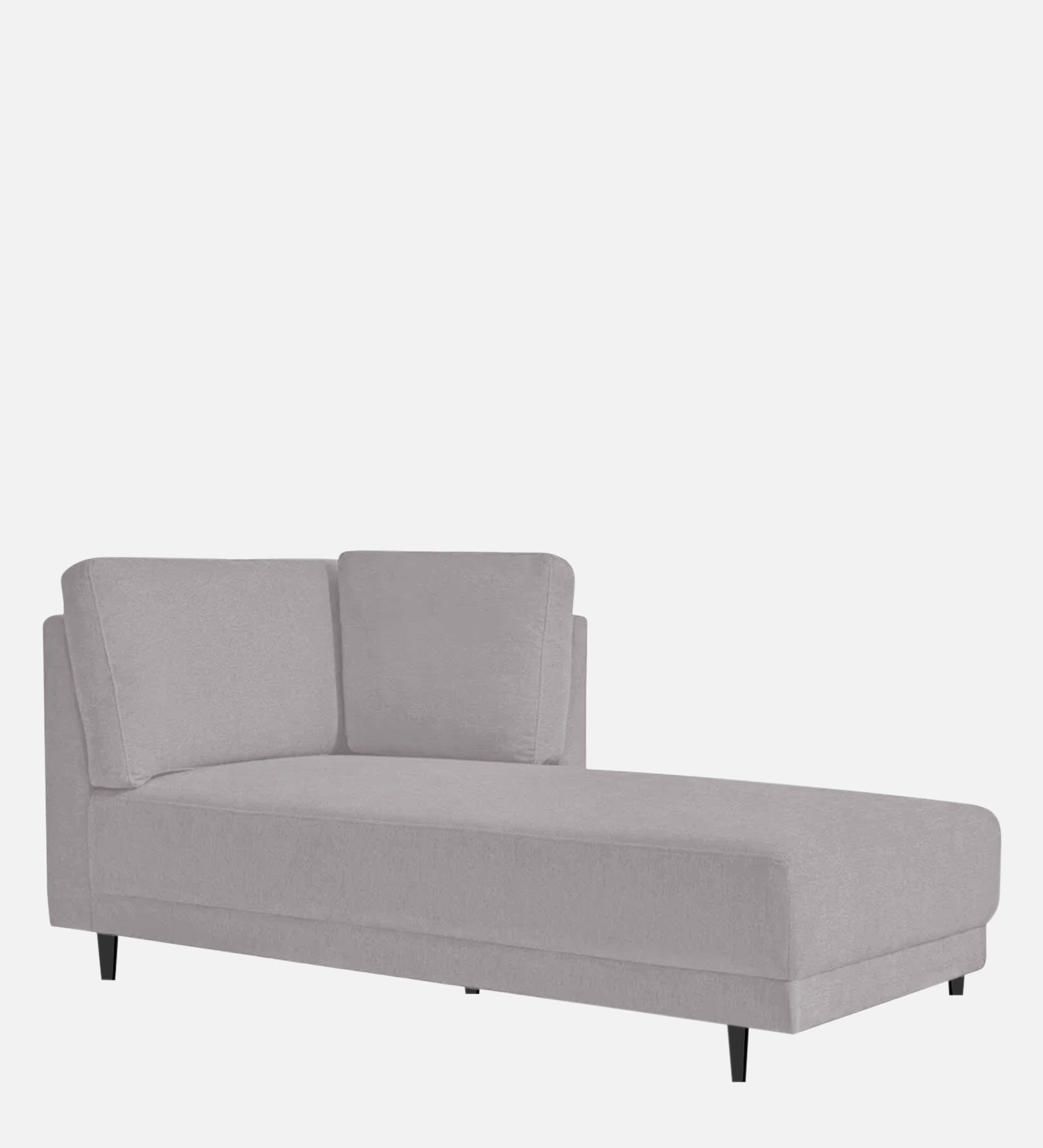 Jonze Velvet RHS Chaise Lounger in Concrete Grey Colour