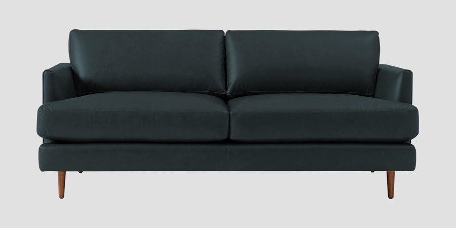 Sterio Leatherette 2 Seater Sofa In Steel Blue Colour - Febonic Living