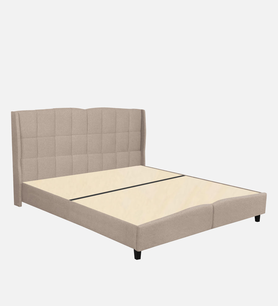 Jovi Velvet Upholstered King Size Bed In Camel Beige Colour - Febonic Living