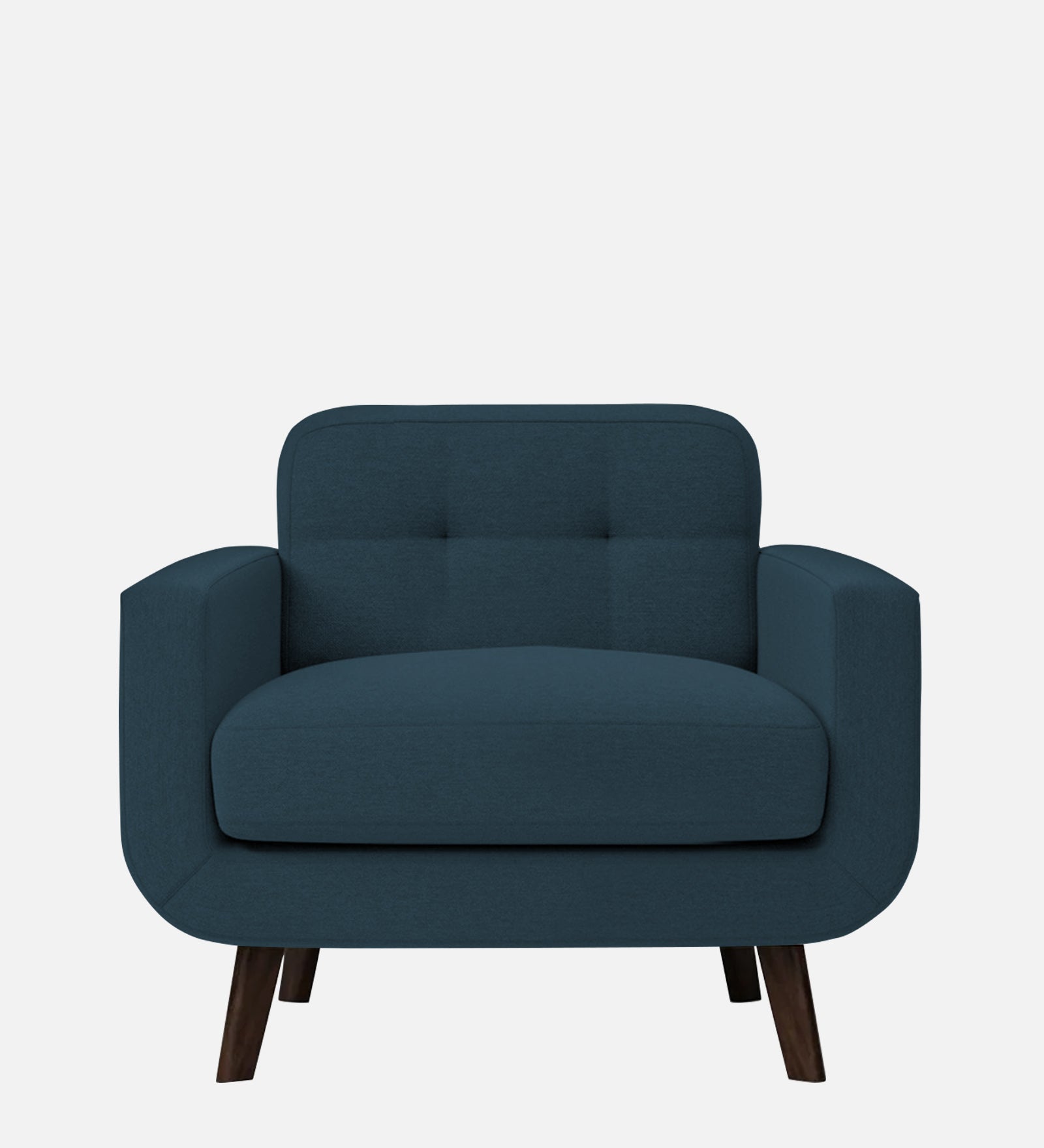 Marsela Fabric 1 Seater Sofa in Cool Blue Colour