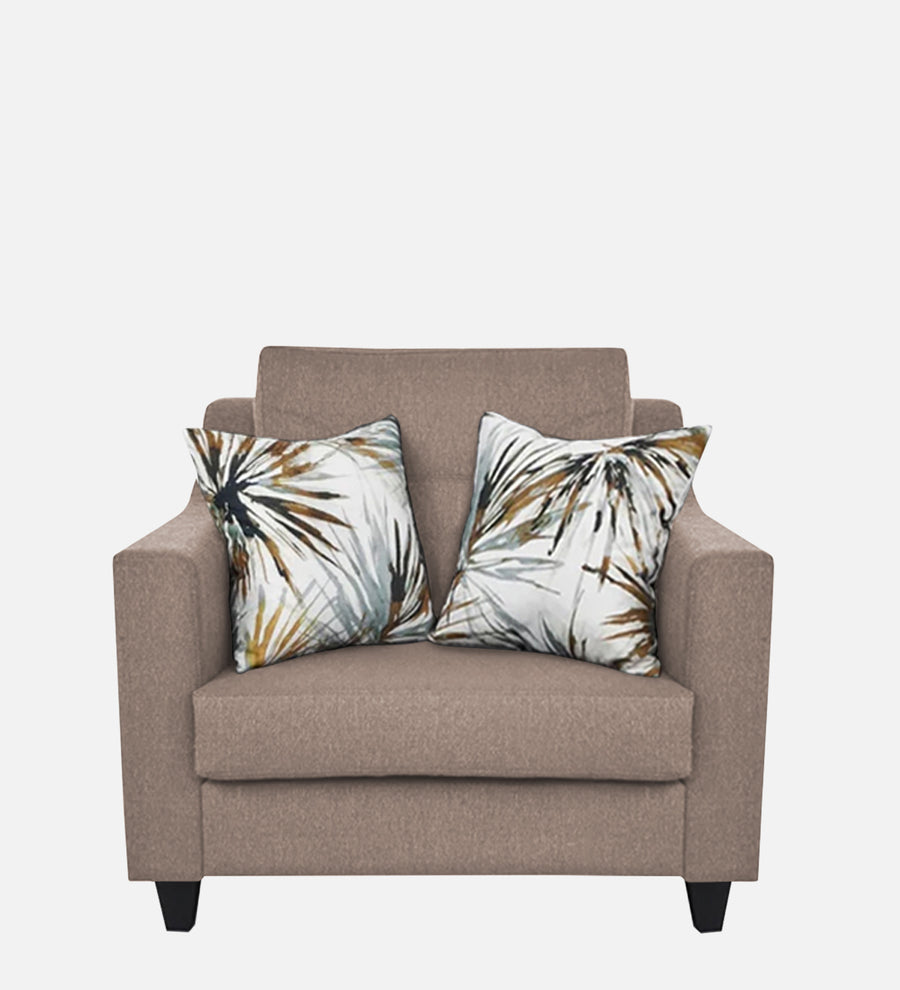 Welly Fabric 1 Seater Sofa In Kadhi Beige Colour - Febonic Living