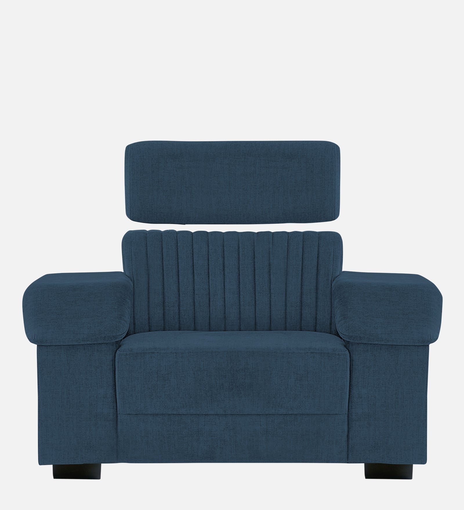 Draco Fabric 1 Seater Sofa In  Light Blue Colour - Febonic Living