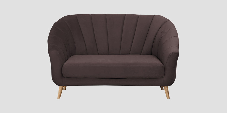 Kaylee Velvet 2 Seater Sofa In Mocha Brown Colour - Febonic Living