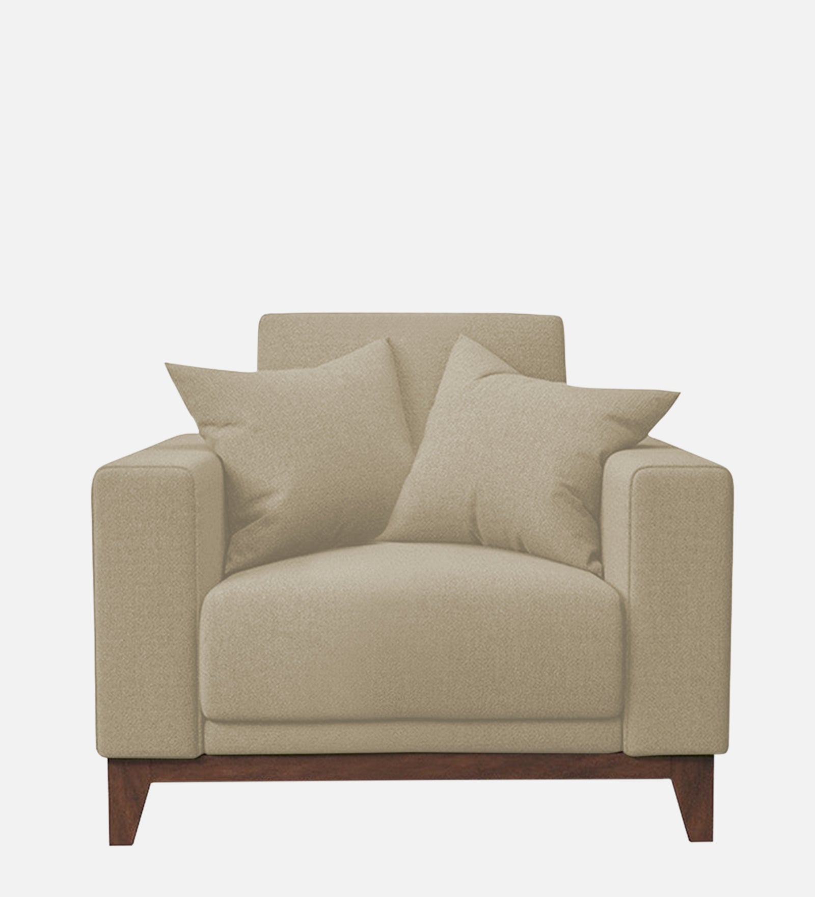 Luca Fabric 1 Seater Sofa in Honey Beige Colour