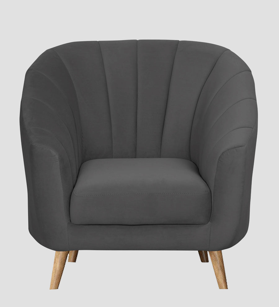 Kaylee Velvet 1 Seater Sofa In Davy Grey Colour - Febonic Living