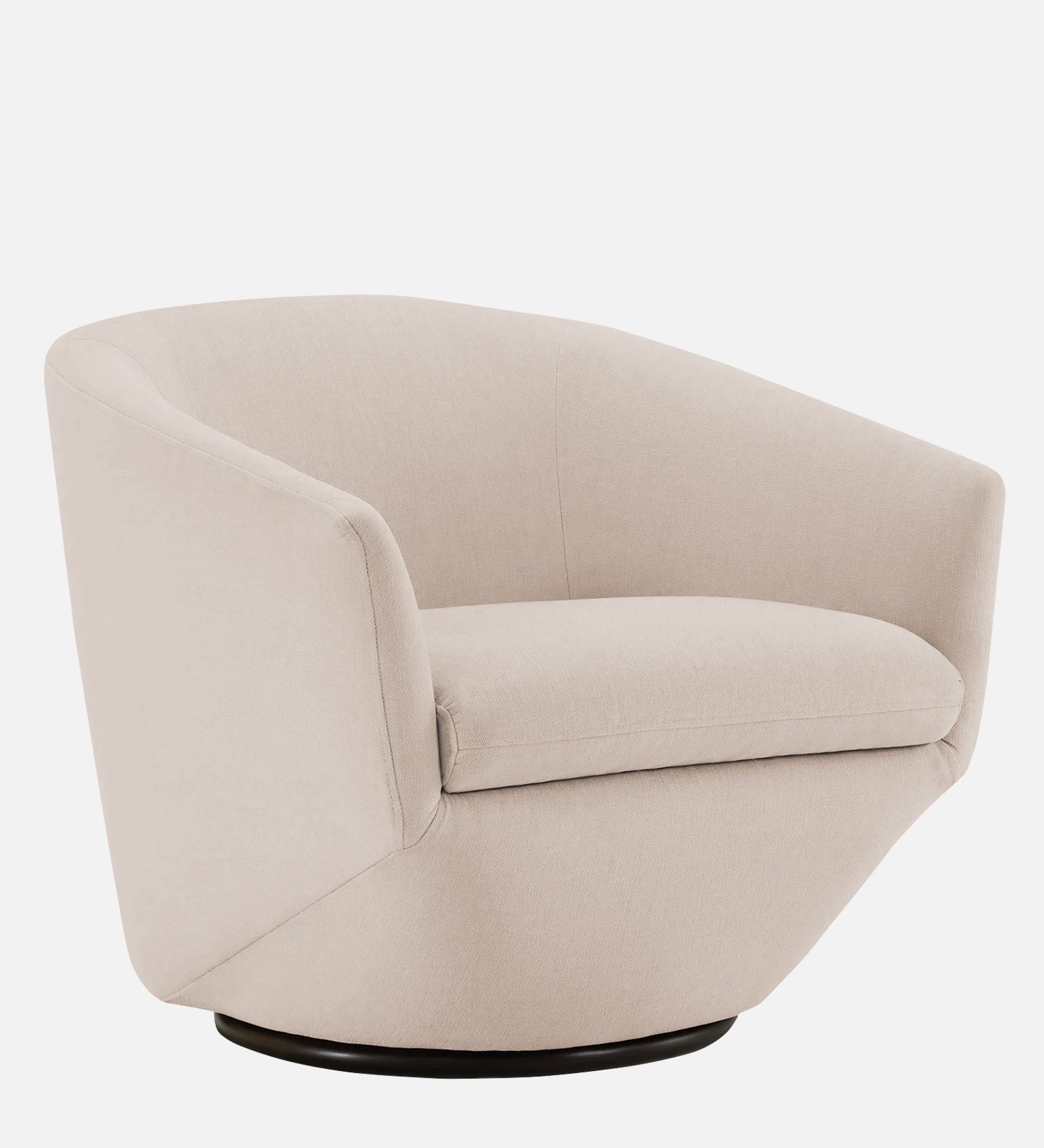 Haddie Velvet Swivel Chair in Camel Beige Colour