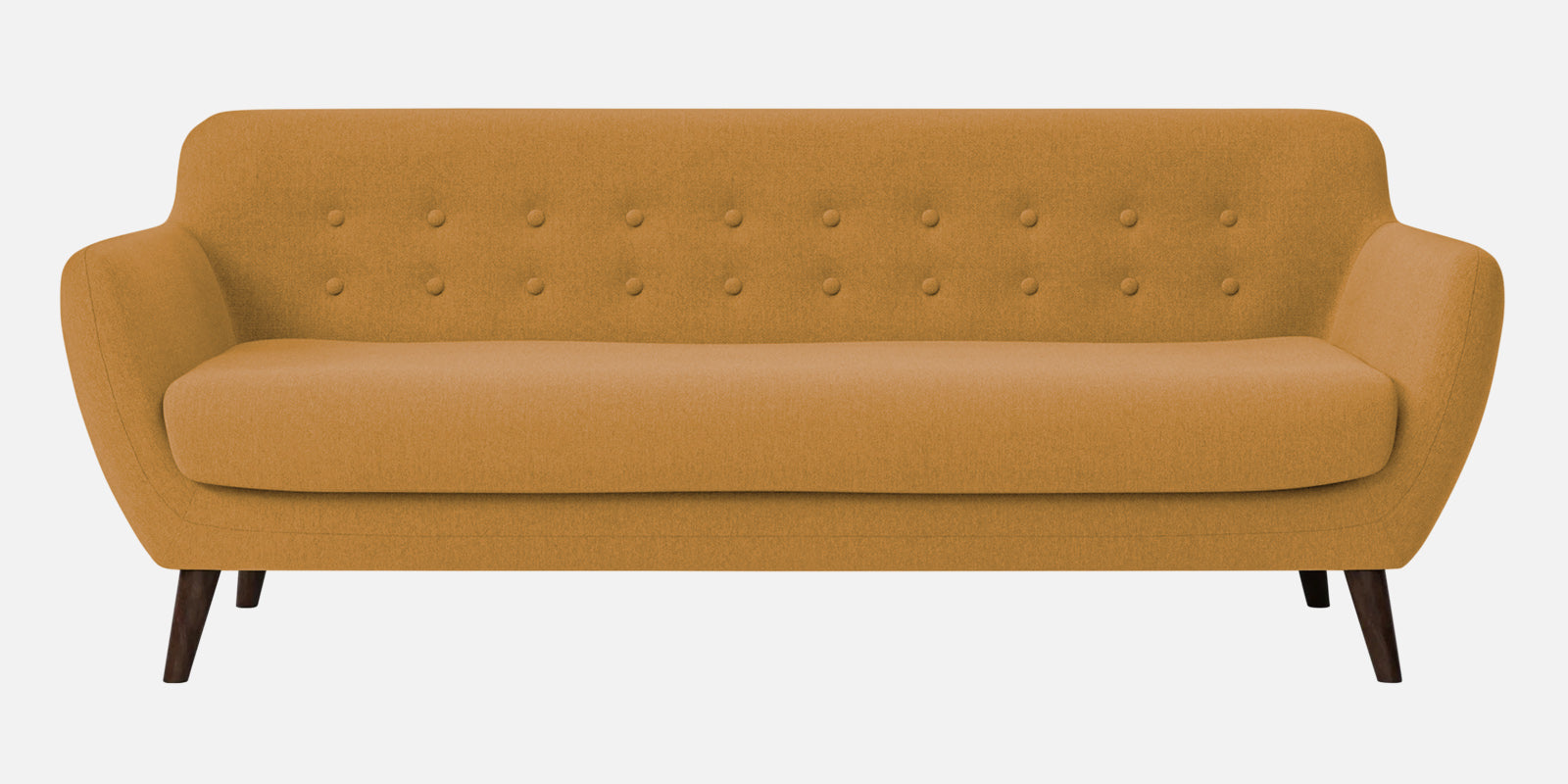 Goofy Fabric 3 Seater Sofa in Corn Yellow Colour