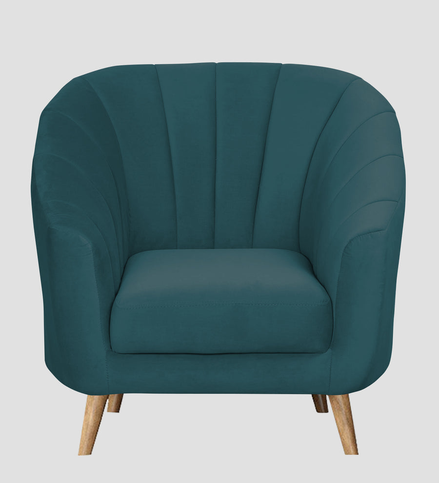 Kaylee Velvet 1 Seater Sofa In Arabian Green Colour - Febonic Living