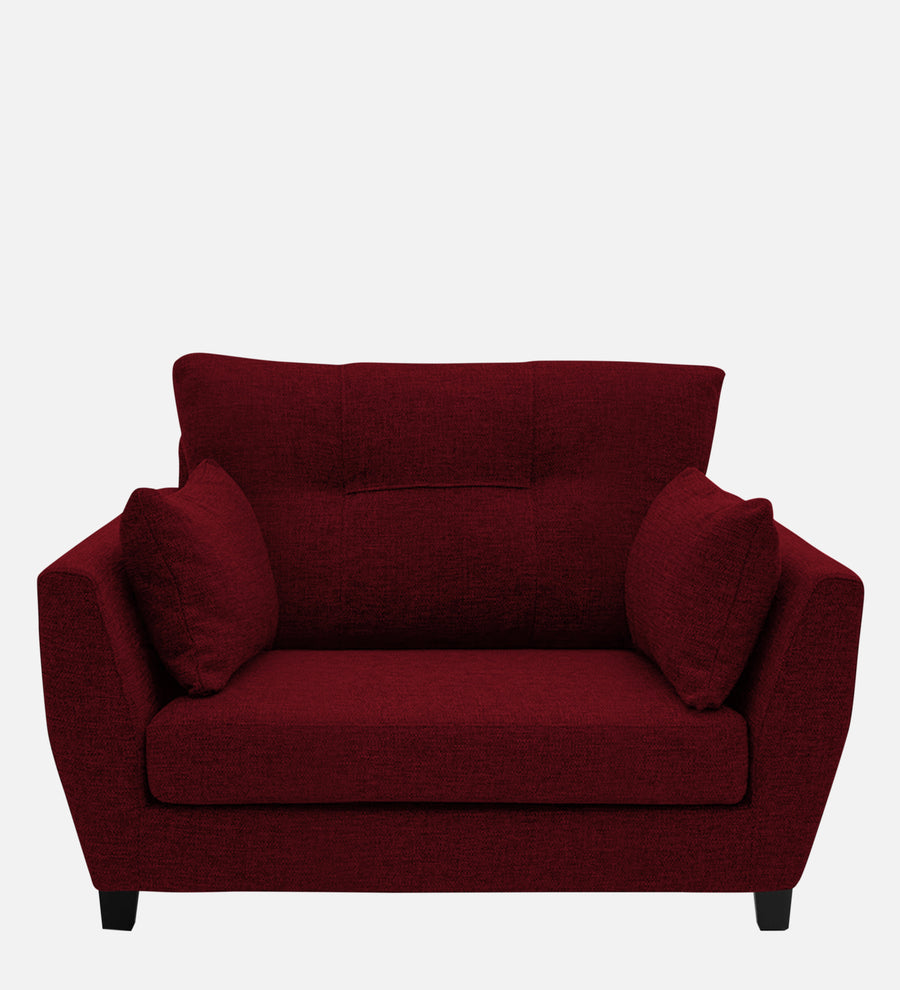 Mario Fabric 1 Seater Sofa In Ruby Red Colour - Febonic Living
