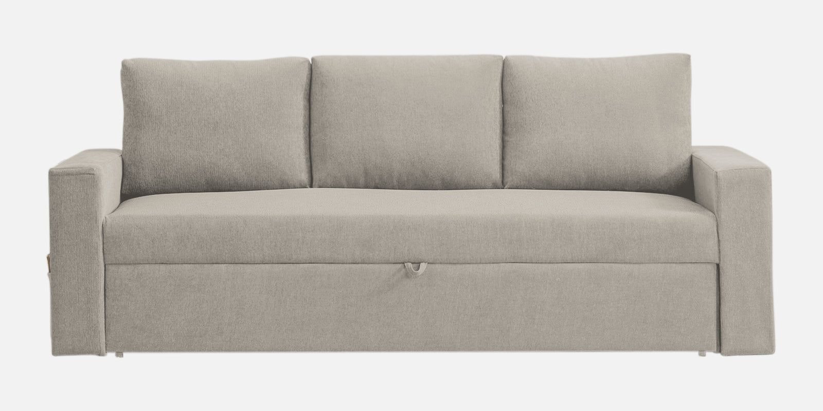 Kara Fabric 3 Seater Pull Out Sofa Cum Bed in Lit Grey Colour