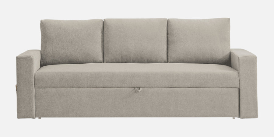 Kara Fabric 3 Seater Pull Out Sofa Cum Bed In Ash Grey Colour - Febonic Living