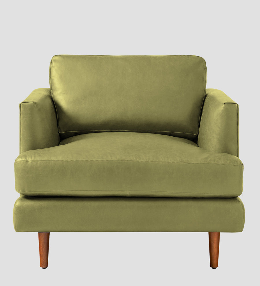 Sterio Leatherette 1 Seater Sofa In Spring Green Colour - Febonic Living
