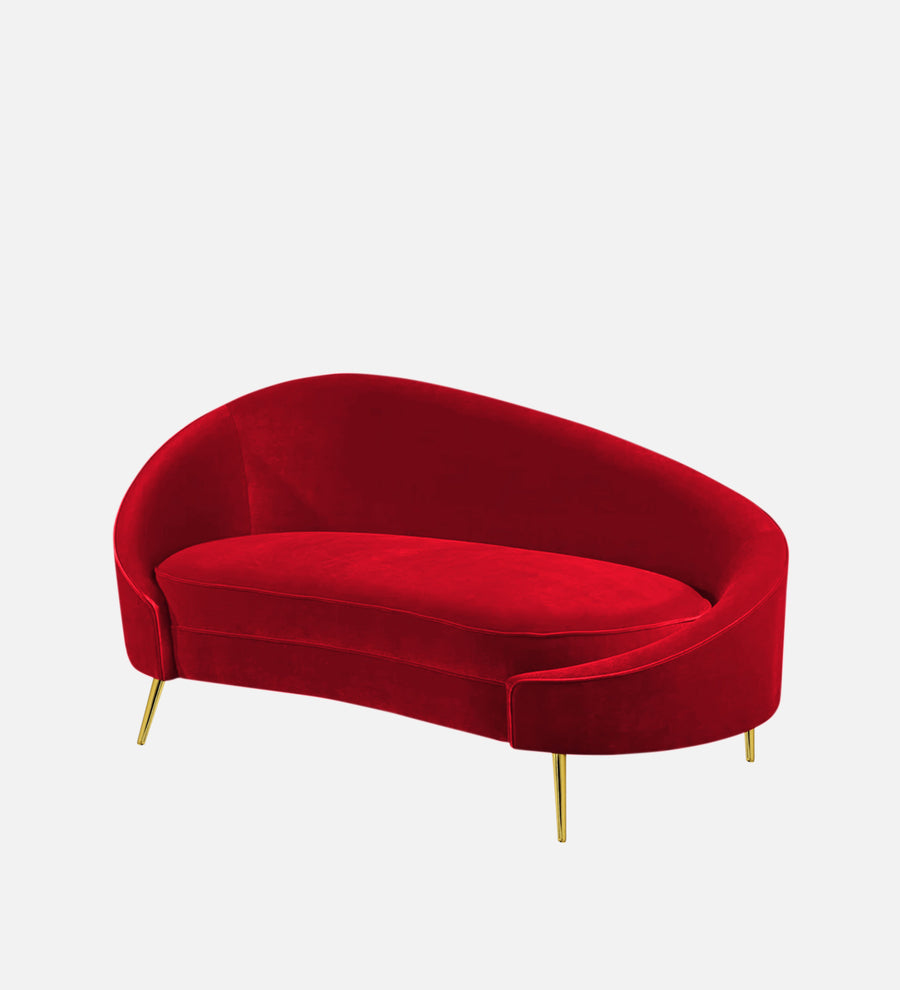 Cely Velvet Rhs Chaise Lounger In Berry Maroon Colour - Febonic Living
