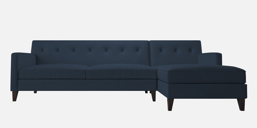 Miller Fabric Lhs Sectional Sofa 3 Lounger In Denim Blue Colour - Febonic Living