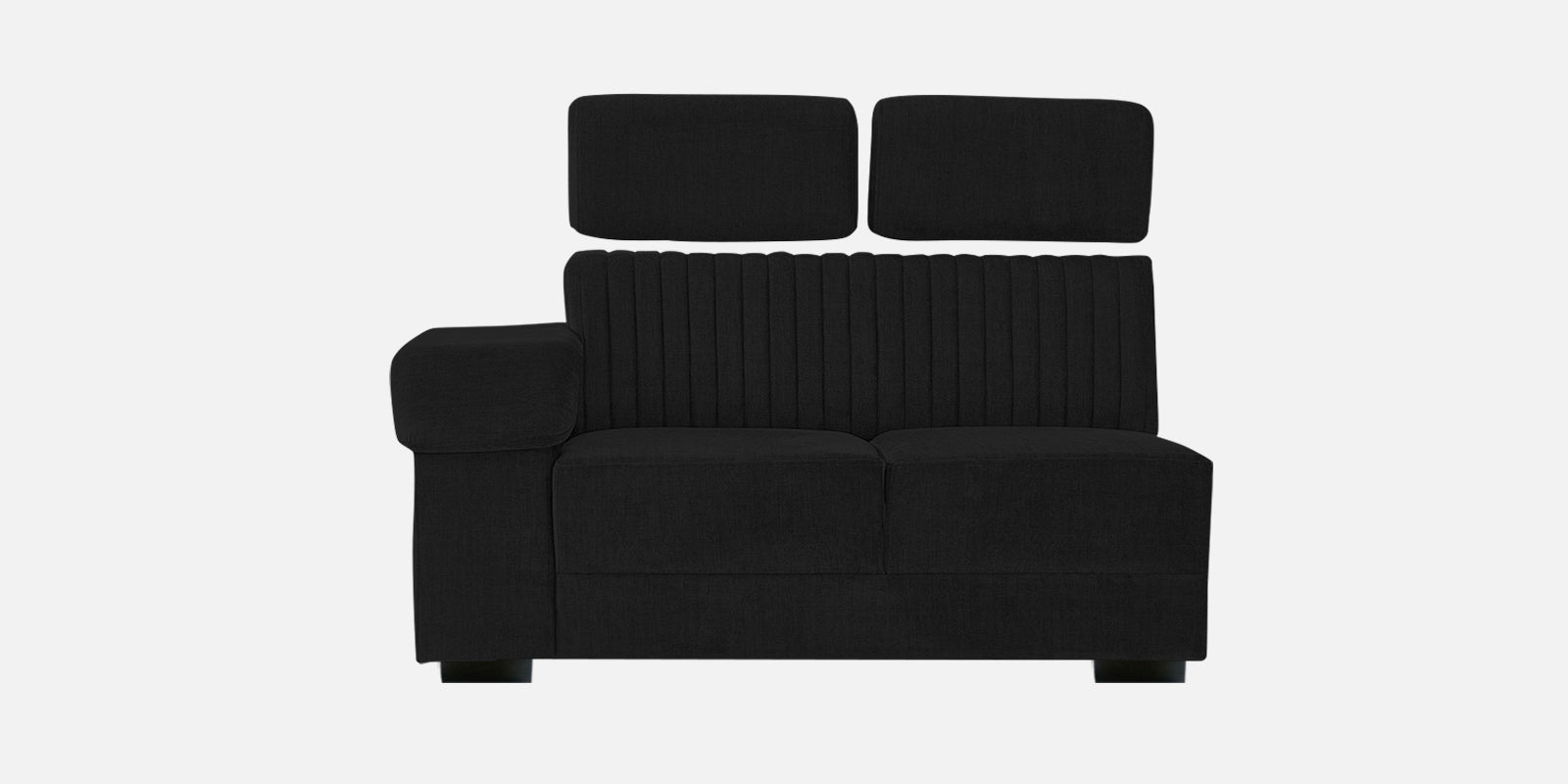Draco Fabric 6 Seater Corner Sofa In Zed Black Colour - Febonic Living