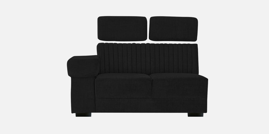 Draco Fabric 6 Seater Corner Sofa In Zed Black Colour - Febonic Living