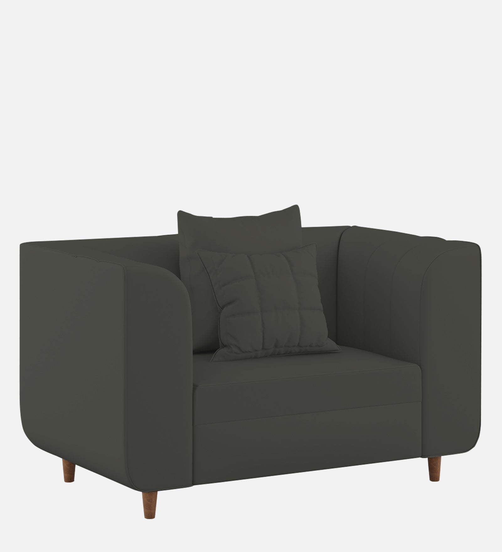 Sumo Velvet 1 Seater Sofa in Hory Grey Colour