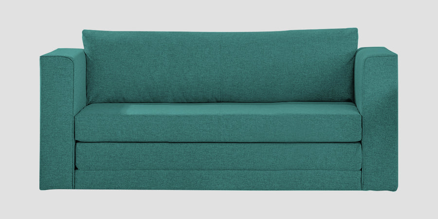 Kenia Fabric 3 Seater Foldable Sofa Cum Bed In Sea Green Colour - Febonic Living