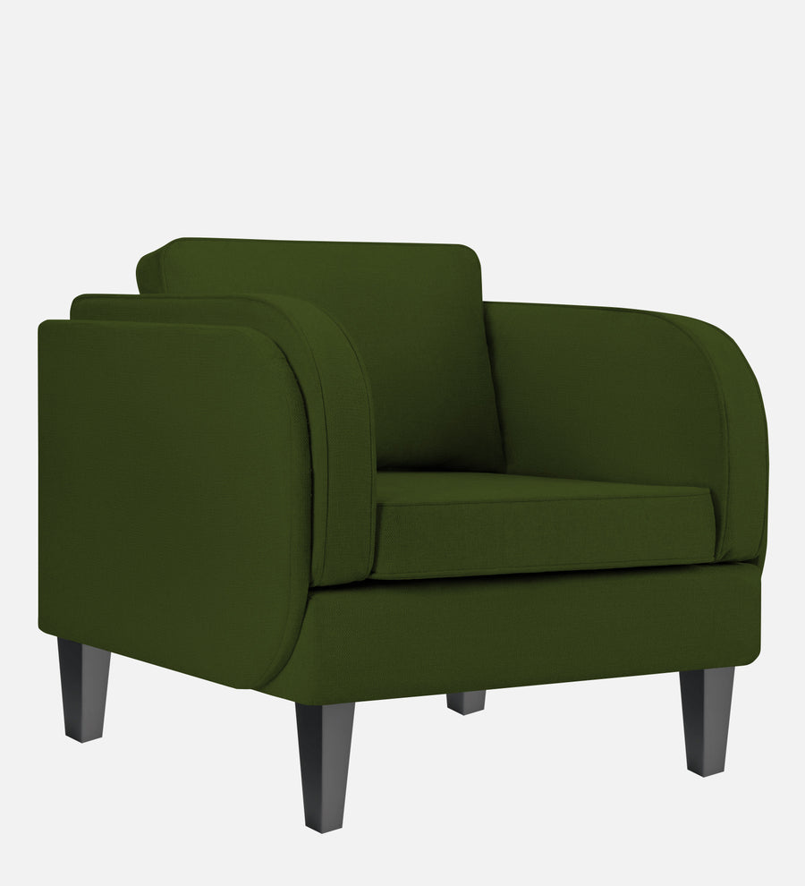 Siddy Fabric 1 Seater Sofa In Olive Green Colour - Febonic Living