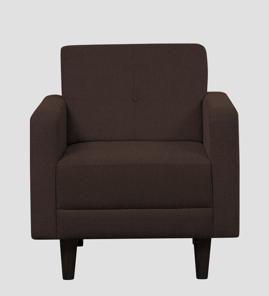Noha Fabric 1 Seater Sofa In Coffee Brown Colour - Febonic Living
