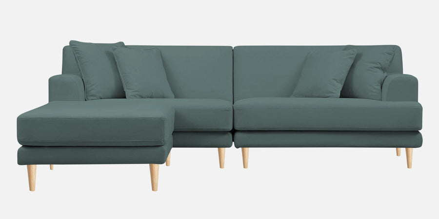 Woody Fabric Rhs Sectional Sofa 3 Lounger In Pista Green Colour - Febonic Living
