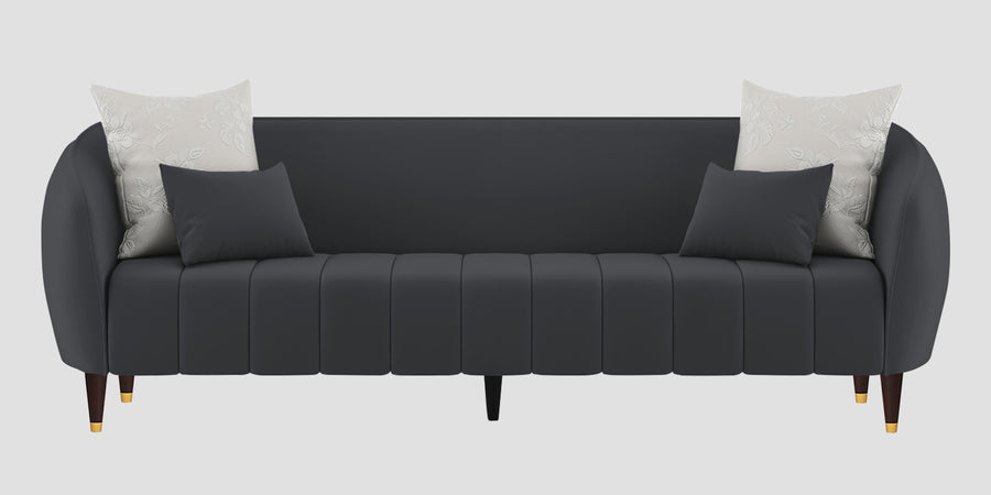 Hairo Velvet 3 Seater Sofa In Davy Grey Colour - Febonic Living