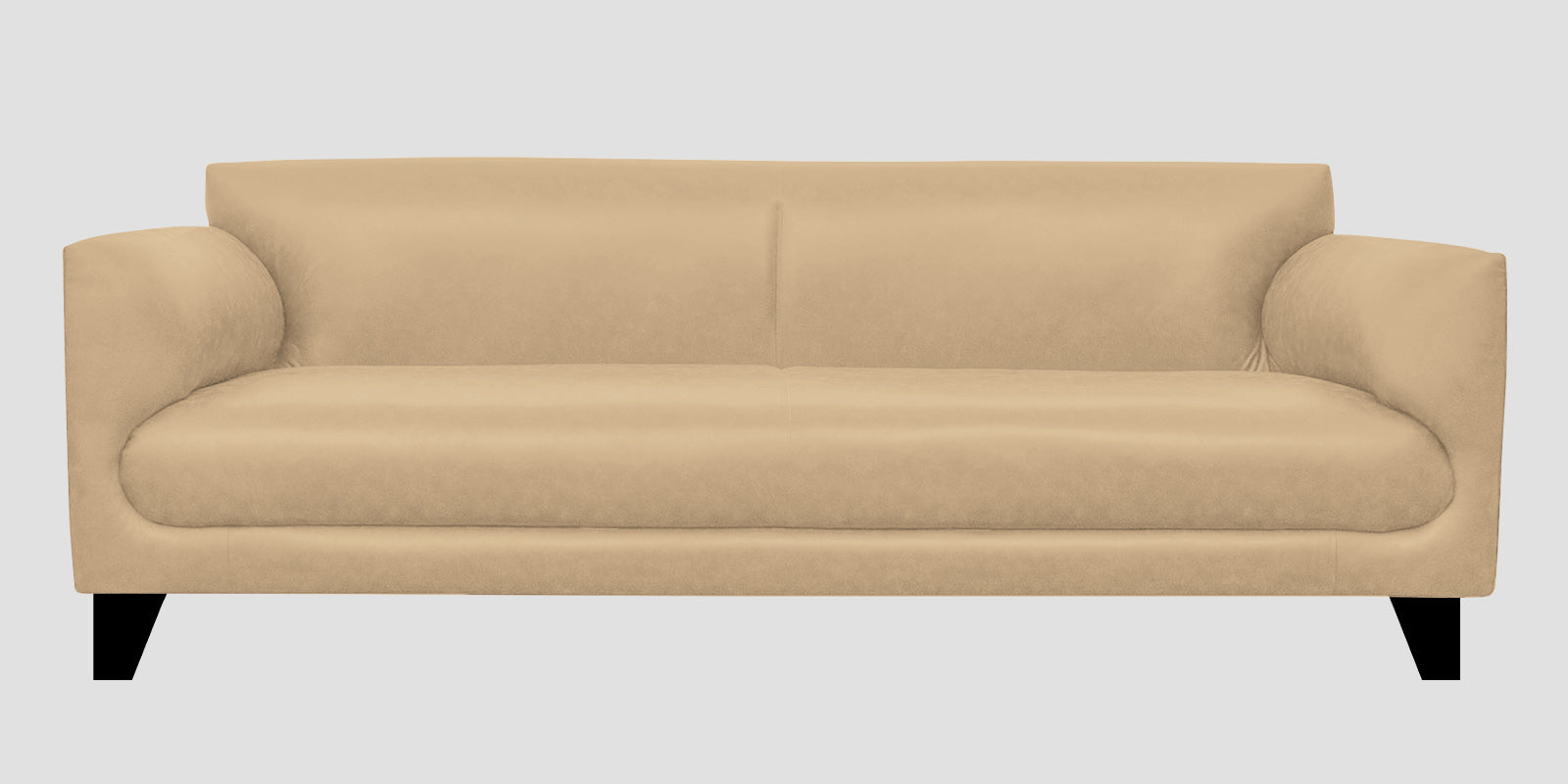 Convi Leatherette 3 Seater Sofa In Corn Beige Colour - Febonic Living