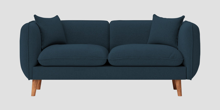 Reva Fabric 2 Seater Sofa In Cool Blue Colour - Febonic Living