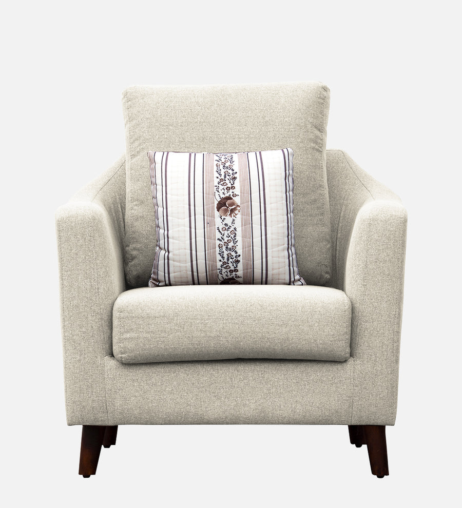 Kevin Fabric 1 Seater Sofa In Ivory Cream Colour - Febonic Living