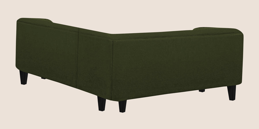Niki Fabric Corner Sofa In Olive Green Colour - Febonic Living