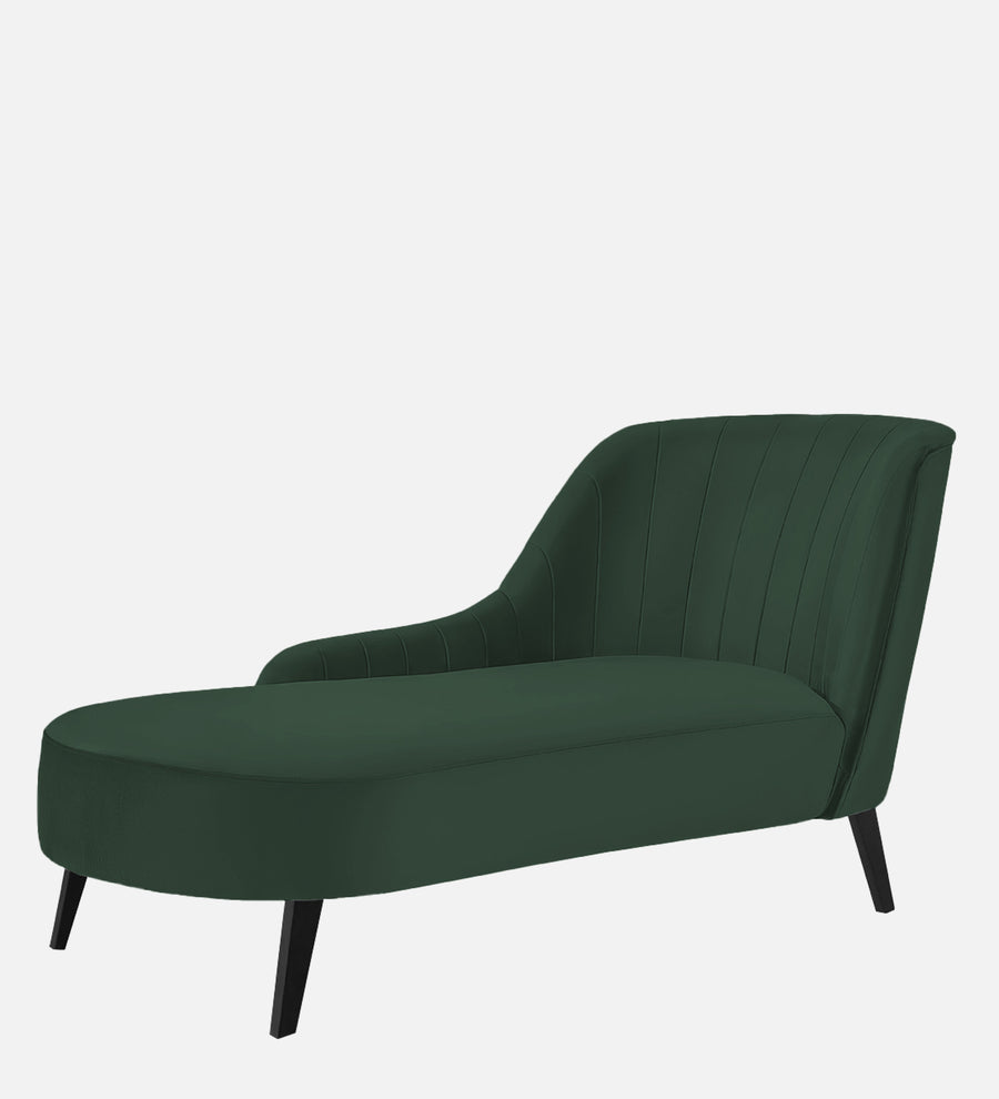Flora Velvet Lhs Chaise Lounger In Amazon Green Colour - Febonic Living