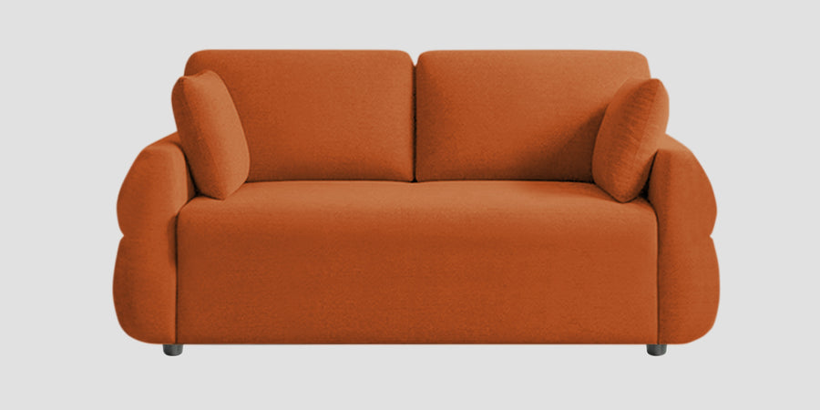 Jack Fabric 2 Seater Sofa In Vivid Orange Colour - Febonic Living