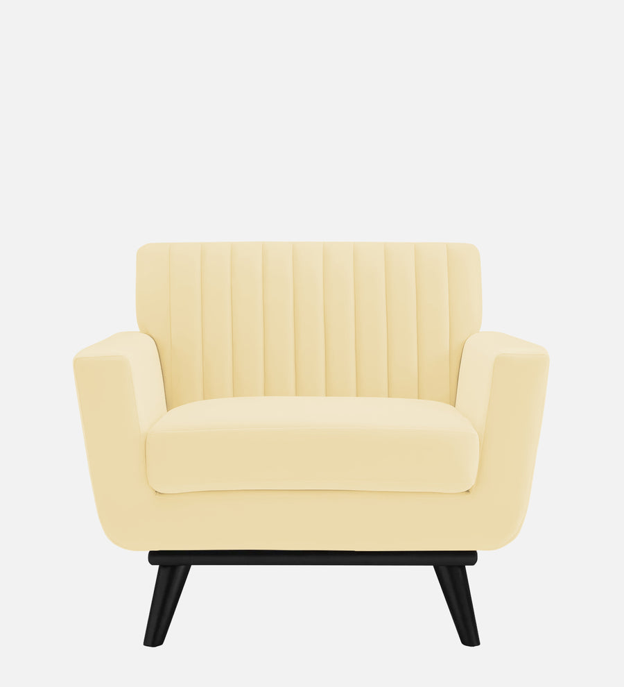 Tucker Velvet 1 Seater Sofa In Sandy Beige Colour - Febonic Living