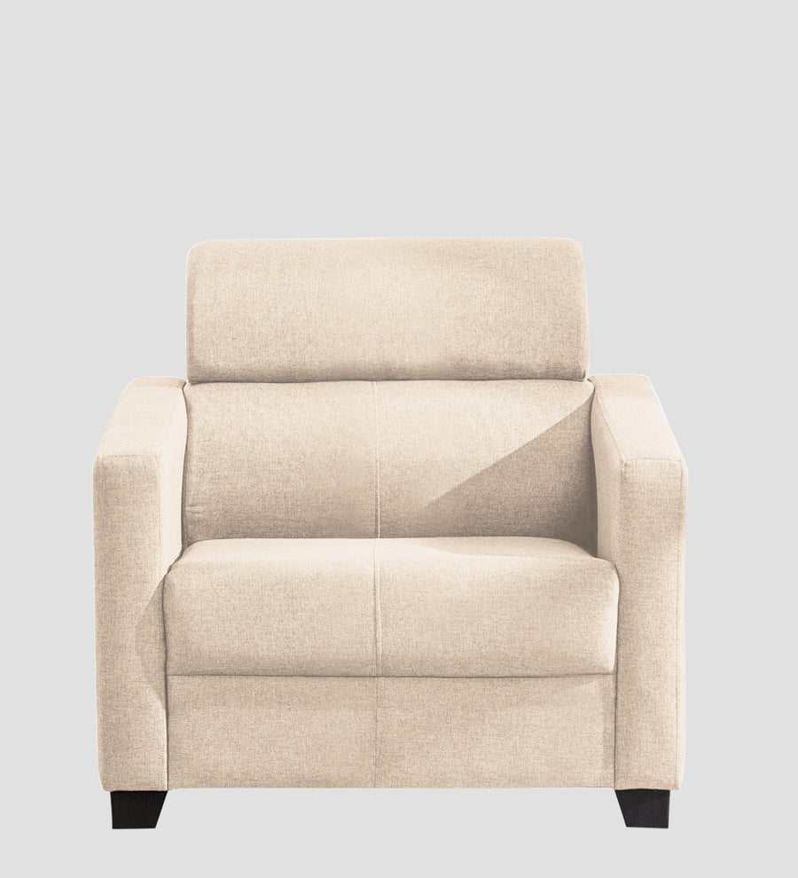 Devo Fabric 1 Seater Sofa In Woom Beige Colour - Febonic Living