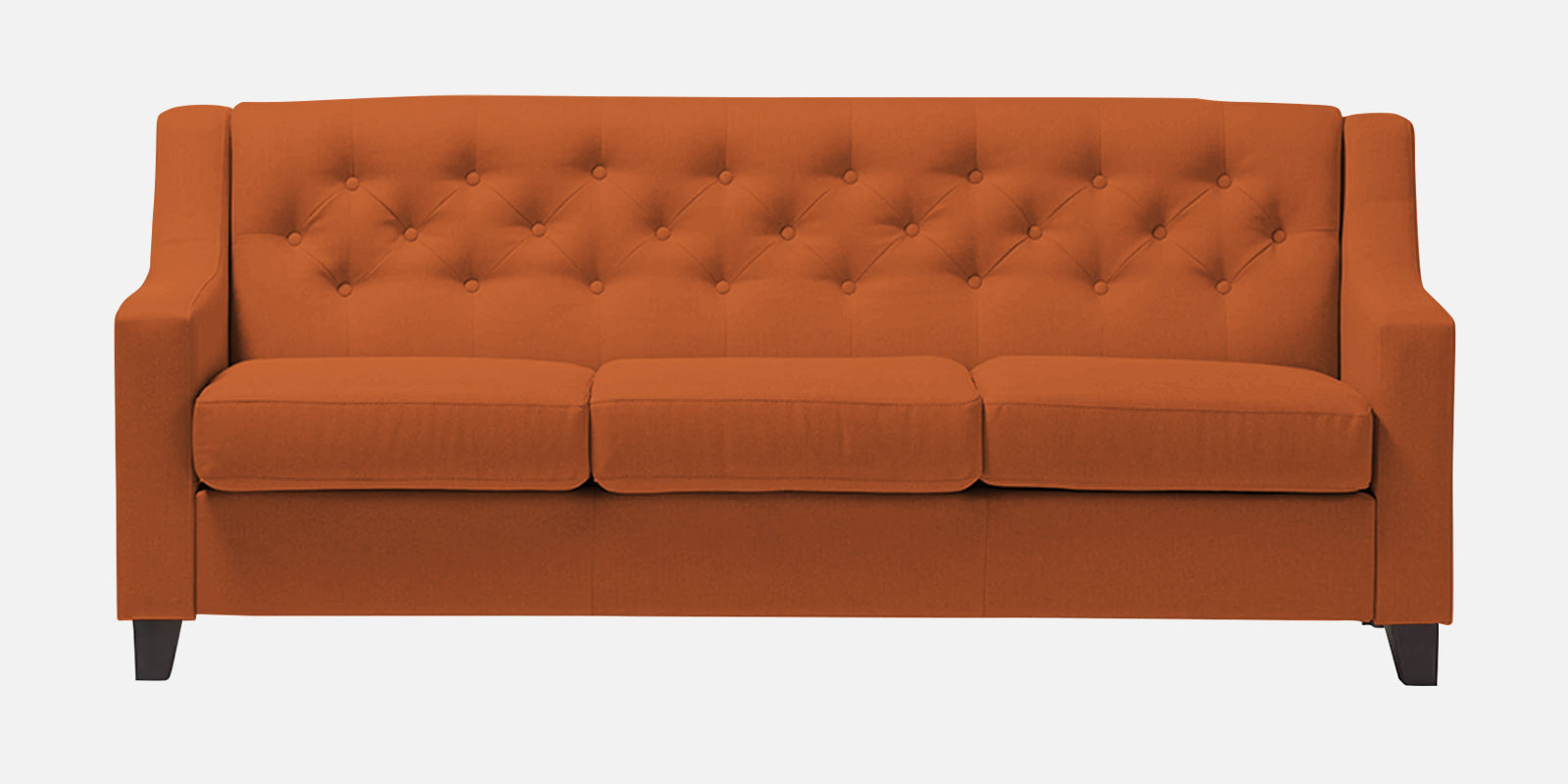 Baidy Fabric 3 Seater Sofa in Vivid Orange Colour