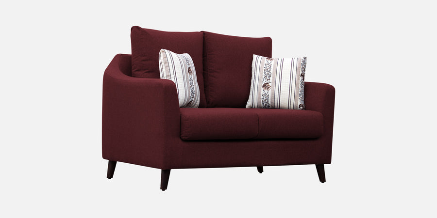 Kevin Fabric 2 Seater Sofa In Blood Maroon Colour - Febonic Living