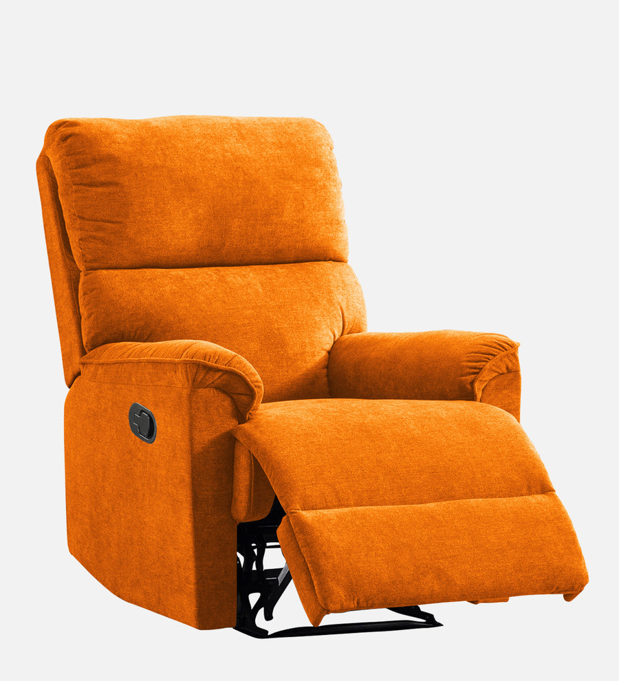 Abby Fabric 1 Seater Motorized Recliner In Vivid Orange Colour - Febonic Living