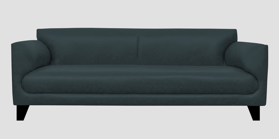 Convi Leatherette 3 Seater Sofa In Steel Blue Colour - Febonic Living